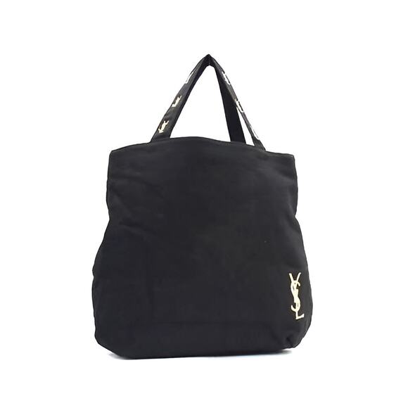 Yves Saint Laurent YSL Tote Bag Cotton Black - Picture 1 of 6